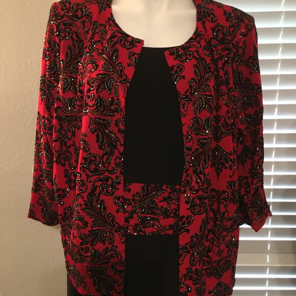 NewJessica Howard Dress & Suit Jacket = Holiday Evening Large  Car1 - Picture 3 of 9